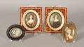 Four miniature portraits