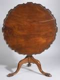 Chippendale Mahogany Piecrust Tilttop Tripod Table