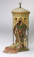 Austrian Coldpainted Bronze Figural Arabian Boudoir Lamp