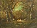 Attributed to Narcisse Virgile Diaz de la Pena French 18071876 In the Woods
