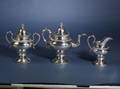 American Federal ThreePiece Coin Silver Tea Set