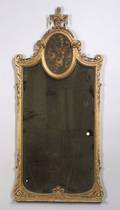 Louis XVI Style Giltwood and Composition Trumeau Mirror