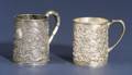 Two Chinese Export Silver Mugs