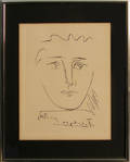 Picasso etching titled  Pour Robie