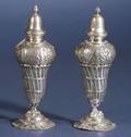 Pair of German 800 Silver Rococo Revival Casters