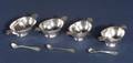 Four Sterling Arts  Crafts Salt Cellars