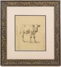 Eugene Verboeckhoven Cow Study Monogrammed