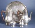 Gorham Sterling Queen Anne Style FourPiece Coffee Service with Salver