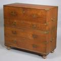 Regency Mahogany Campaign Style Chest of Drawers