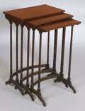 Nest of Three English Regencystyle Mahogany Tables