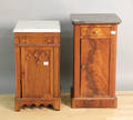 Two Victorian marble top commodes