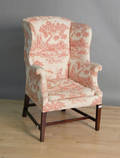 Federal style mahogany wing chair