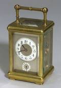 French Bronze Repeating and Alarm Carriage Clock