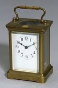 French Brass Presentation Carriage Timepiece
