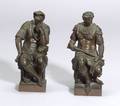 Pair of Small Bronze Medici Tomb Figures