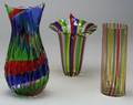 Three Italian Art Glass Vases