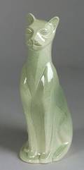 Retro Dutch Glazed Ceramic Cat Figure