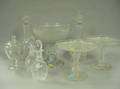 Eight Pieces of Colorless Cut and Pressed Glass Tableware