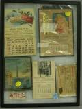 Collection of Trade CalendarThermometers and a 1927 Nebraska Registration for a 1916 Indian Motorcycle