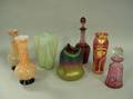Seven Assorted Art Glass Table Items
