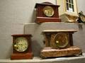 Three Seth Thomas Late Victorian Faux Marble Mantel Clocks