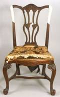 George III Mahogany Gothick Style Side Chair