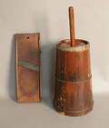 Wooden butter churn