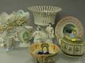 Ten Paris Porcelain Vases Figures and Compote with Three Pieces of English Ceramics