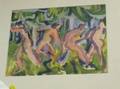 Framed Gouache of Dancing Bacchantes