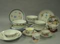 Eighteen Pieces of Assorted Newhall Porcelain Tea Wares