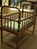 Victorian Walnut Spindleturned Crib