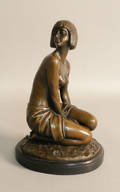 Bronze figure of a girl after A Gennarelli