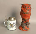 Redware figure of an owl