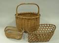 Three Woven Splint Baskets