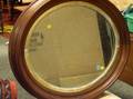 Victorian Oval Walnut Framed and Giltlined Mirror