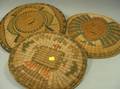 Three Hopi Woven Wicker Trays