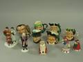 Six Royal Doulton Miniature Ceramic Character Jugs and Five Miniature Ceramic Collectible Figures