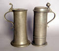 Two Continental pewter flagons