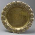 Josef Hoffnan Wiener Werkstatte Etched and Hammered Brass Advertising Tray