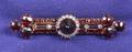 Antique 14kt Gold Garnet and Diamond Bar Pin