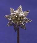 Colored Diamond and Diamond Stickpin