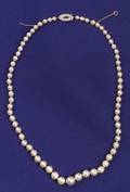 Cultured Pearl and Diamond Necklace