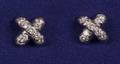 Platinum and Diamond Cross Stitch Earstuds Angela Cummings