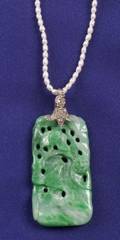 Jadeite and Diamond Pendant Necklace