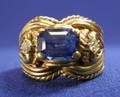 14kt Gold Sapphire and Diamond Ring