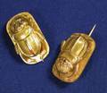 Two 18kt Gold Scarab Pins