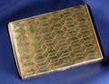 Art Deco Tricolor Gold Marquetry and Enamel Case Udall  Ballou