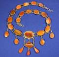 Silver Gilt and Carnelian Agate Necklace