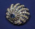 Platinum Sapphire and Diamond Brooch