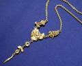 Gemset Gold Nugget Necklet